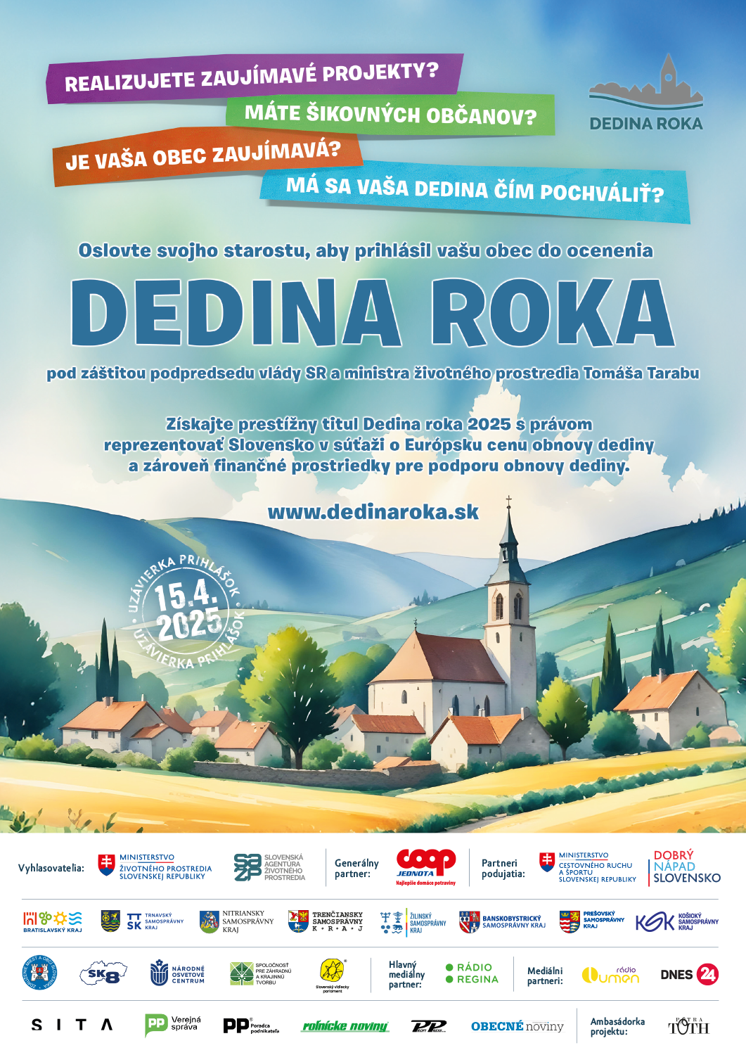 Plagát Dedina roka 2025