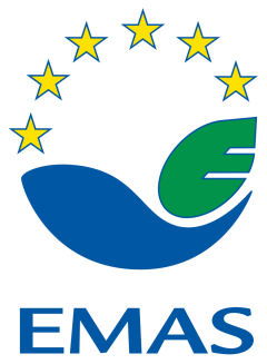Logo EMAS - po kliknutí presmerovanie na Schéma pre environmentálne manažérstvo a audit (EMAS)
